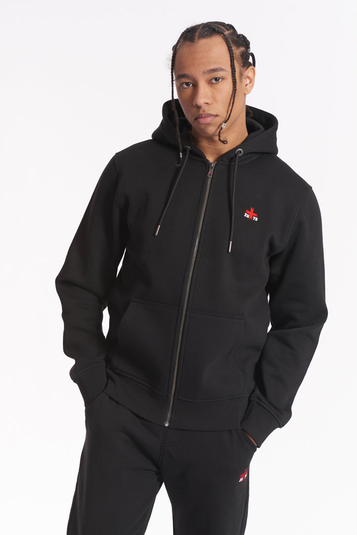 Felpa con Zip e Cappuccio "ZU Seventy Three"