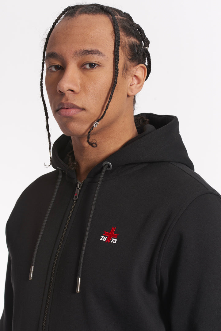 Felpa con Zip e Cappuccio "ZU Seventy Three"