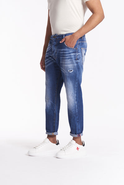 Carrot Jeans - Medium Blue