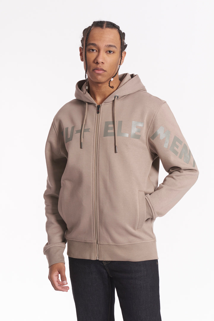 Felpa con zip e cappuccio con logo "extended"