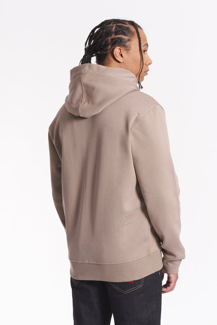 Felpa con zip e cappuccio con logo "extended"