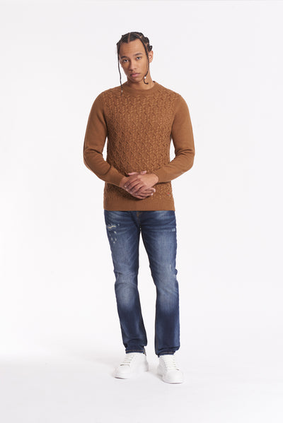 Maglia Girocollo con pattern "braids"