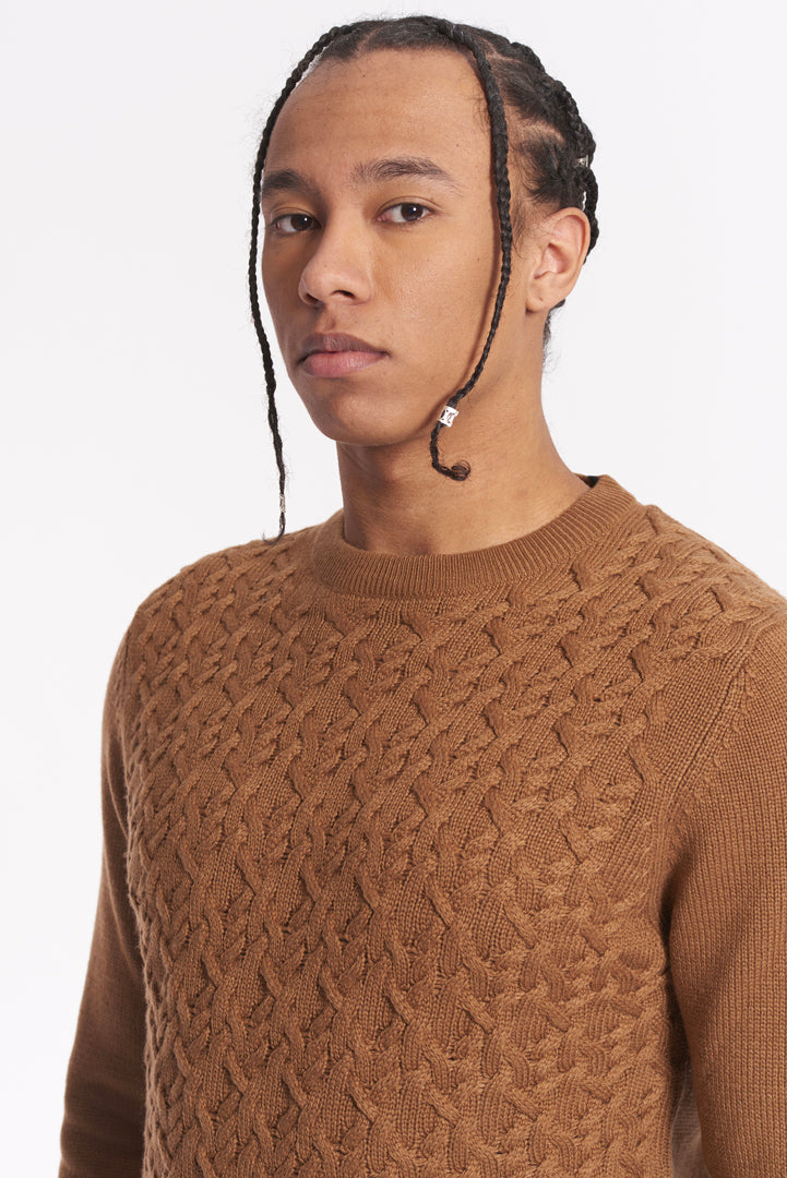 Maglia Girocollo con pattern "braids"