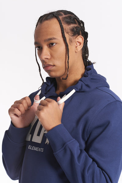 Felpa con cappuccio e macrologo in ricamo