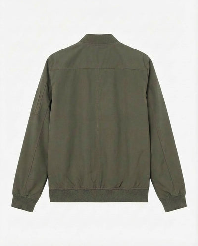 Bomber aviatore in twill con tasche a pattina