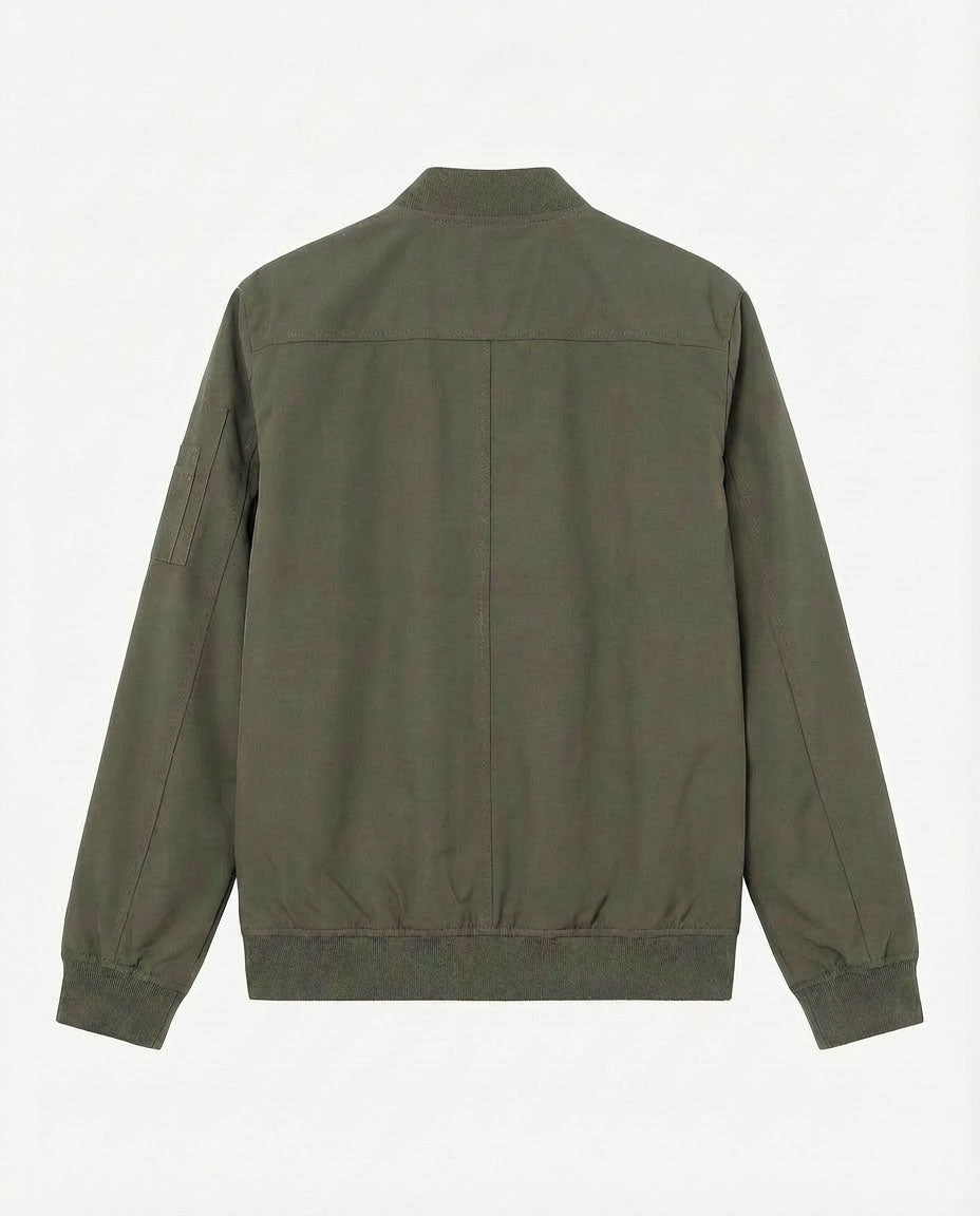 Bomber aviatore in twill con tasche a pattina