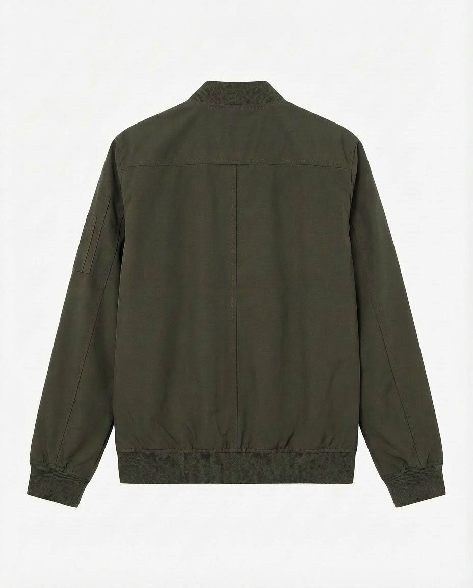 Bomber aviatore in twill con tasche a pattina