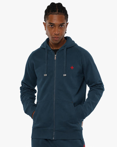 Felpa Carbon con cappuccio e zip