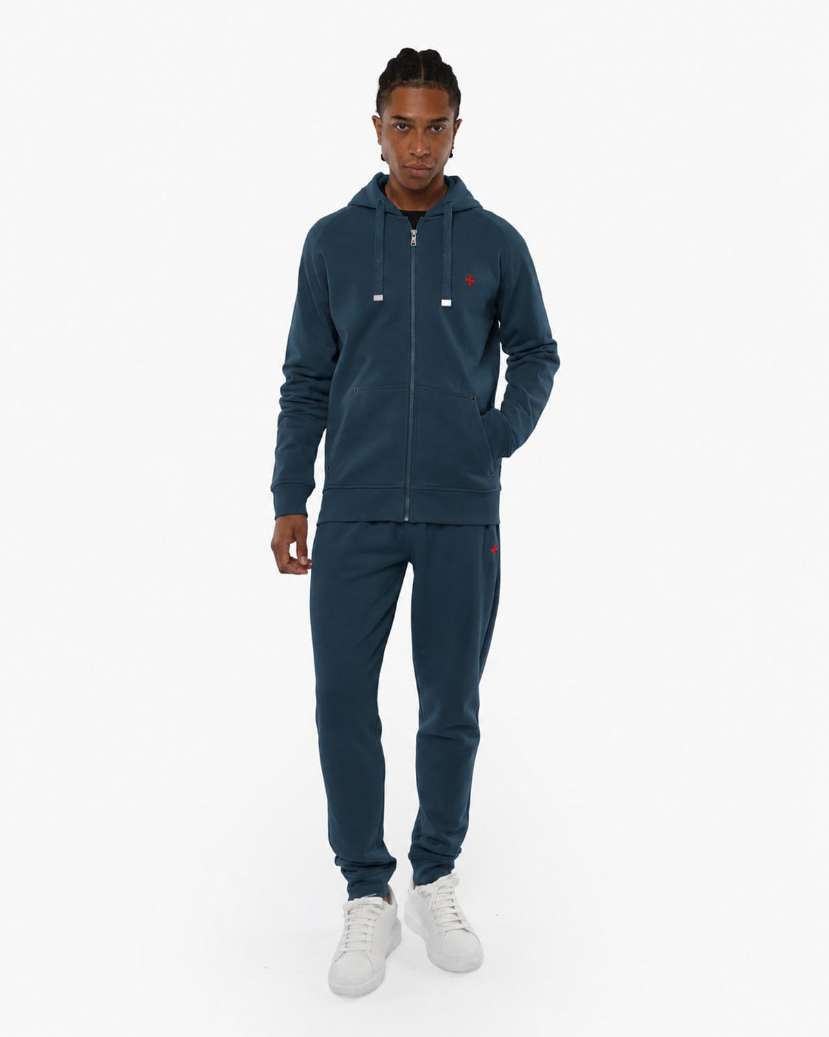 Felpa Carbon con cappuccio e zip