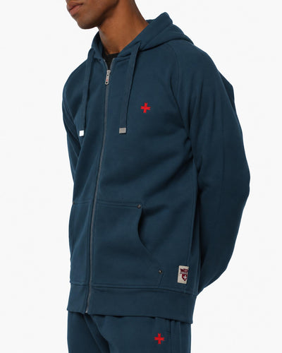 Felpa Carbon con cappuccio e zip
