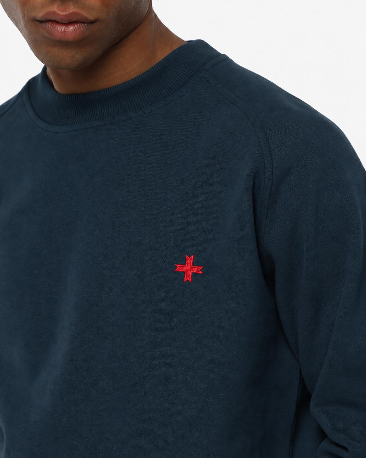 Felpa Carbon girocollo con manica raglan