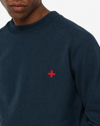 Felpa Carbon girocollo con manica raglan