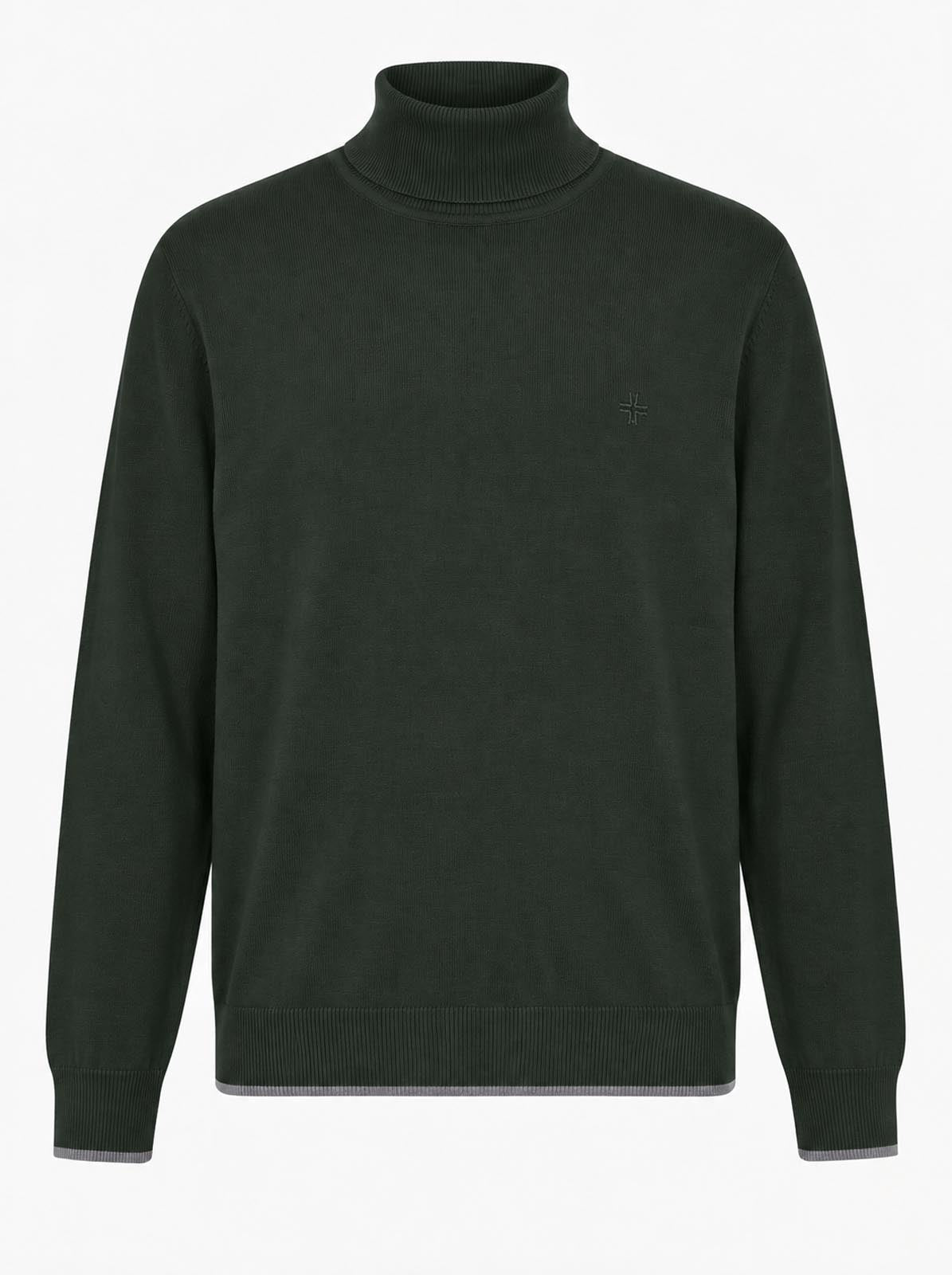Maglia Collo alto con finiture a coste