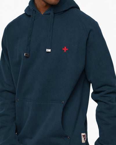 Felpa Carbon con cappuccio e manica raglan