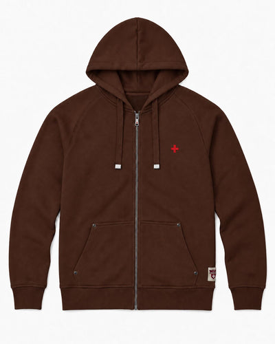 Felpa Carbon con cappuccio e zip