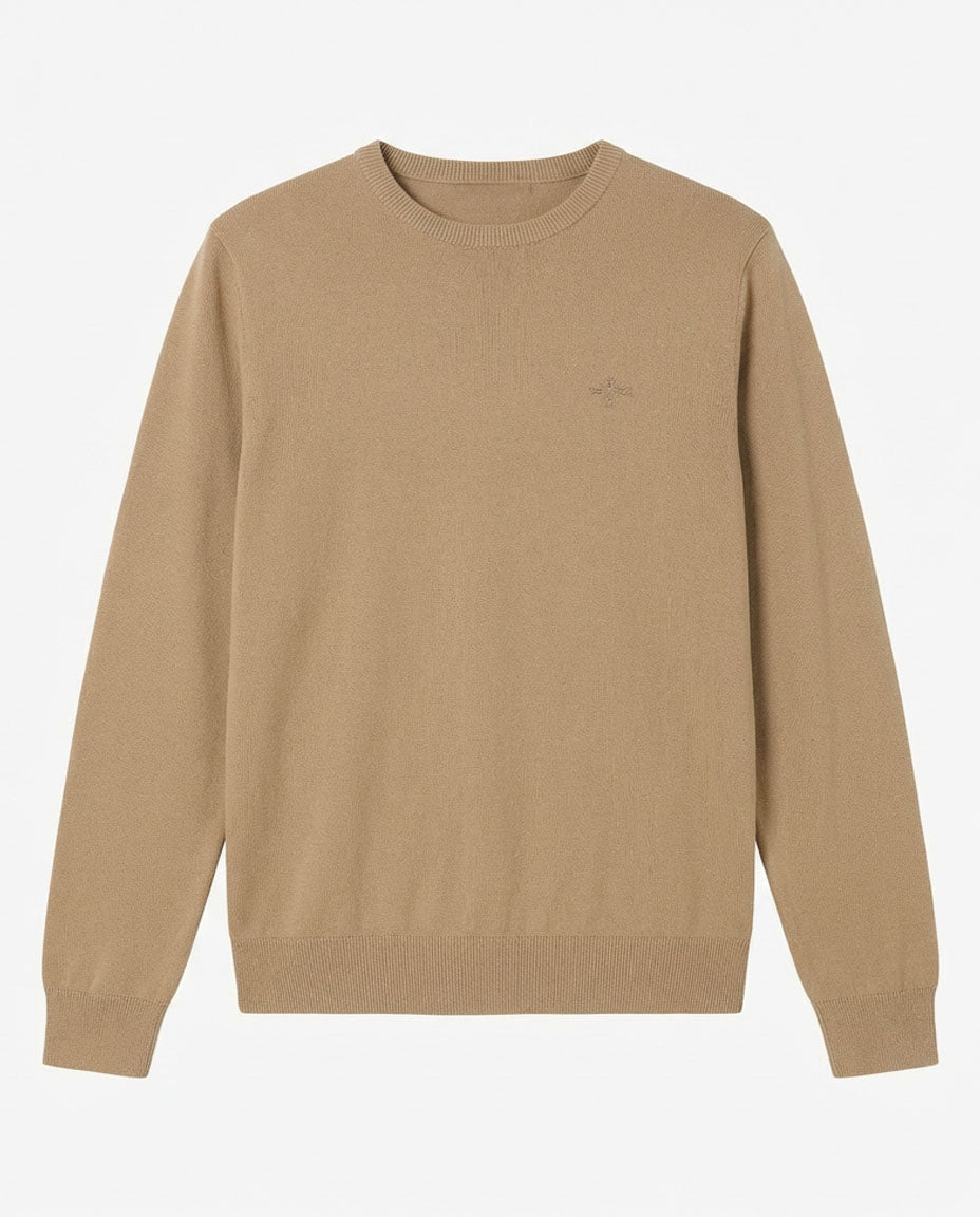 Maglia girocollo con polsini