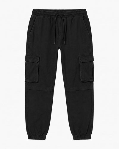 Pantaloni jogger cargo slim fit military