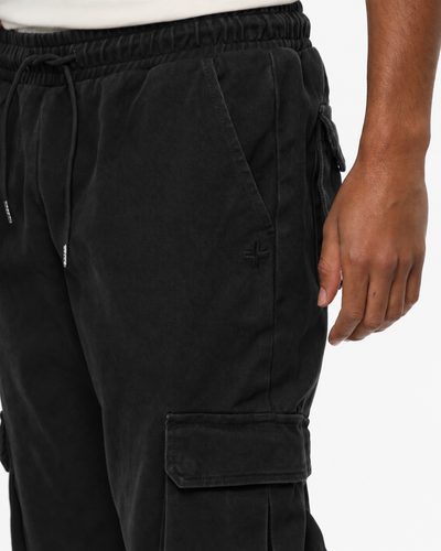 Pantaloni jogger cargo slim fit military