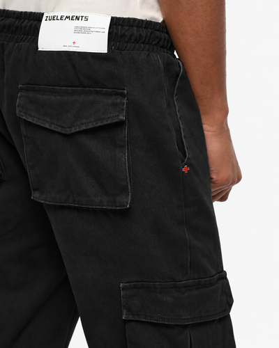 Pantaloni jogger cargo slim fit military