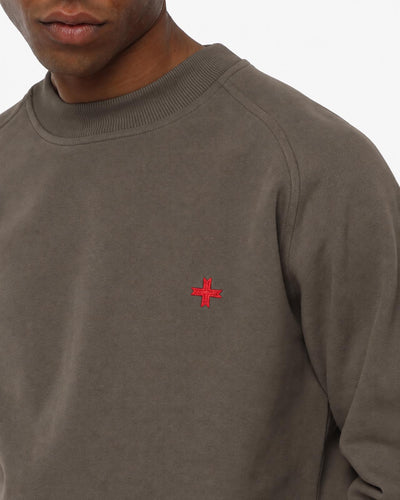 Felpa Carbon girocollo con manica raglan