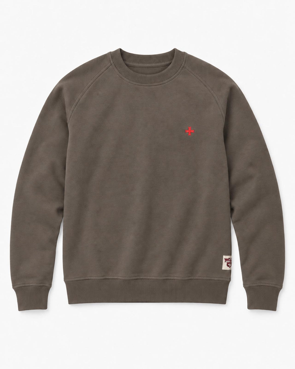 Felpa Carbon girocollo con manica raglan