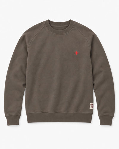 Felpa Carbon girocollo con manica raglan