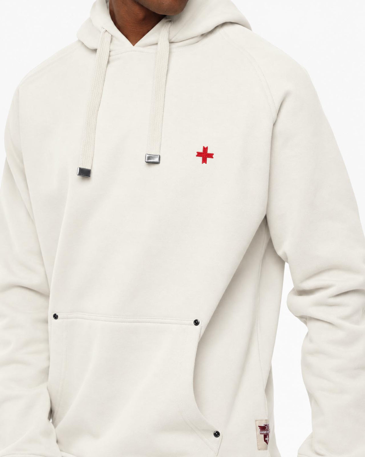 Felpa Carbon con cappuccio e manica raglan