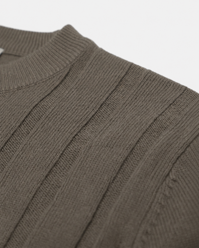 Maglia girocollo a righe in viscosa