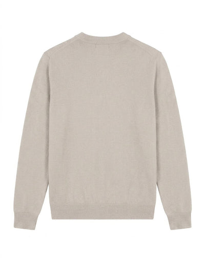 Maglia mezzo collo in viscosa con ricamo a contrasto