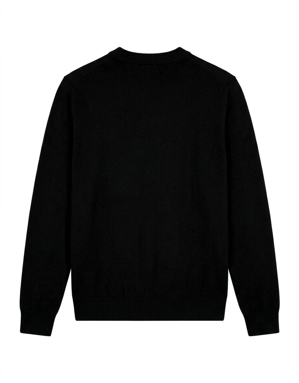 Maglia mezzo collo in viscosa con ricamo a contrasto