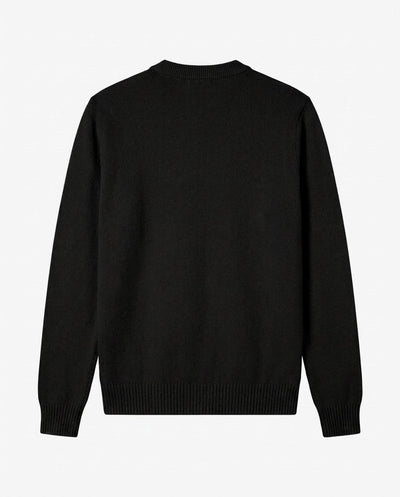 Maglia girocollo con ricamo in tono