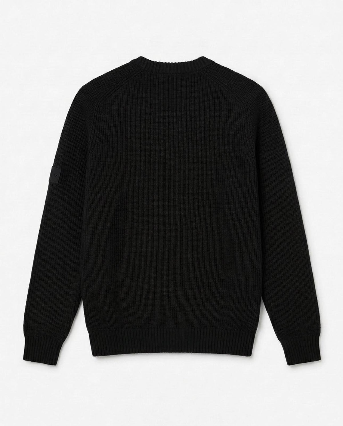 Maglia girocollo manica raglan con patch ricamato