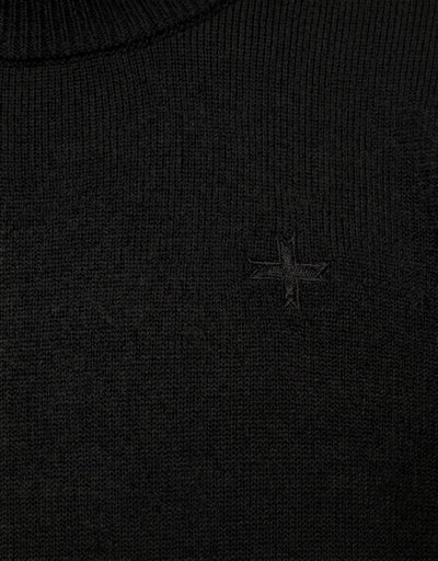 Maglia girocollo con ricamo in tono