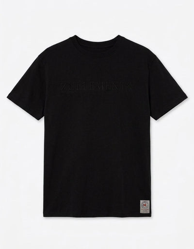 T-shirt a mezze maniche con ricamo in tono