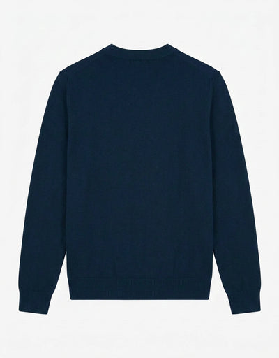Maglia mezzo collo in viscosa con ricamo a contrasto