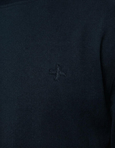 T-shirt a maniche lunghe con logo ricamato