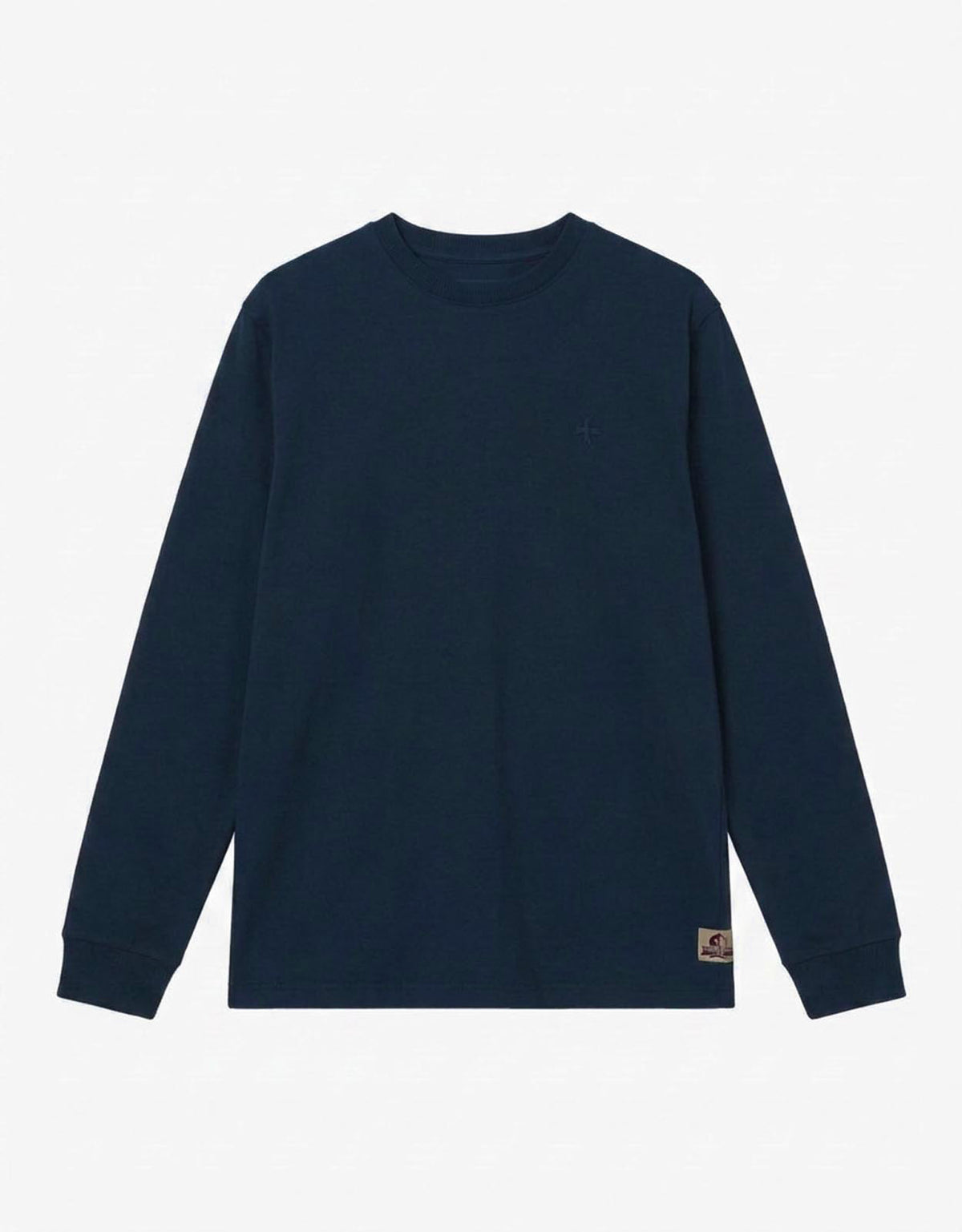 T-shirt a maniche lunghe con logo ricamato