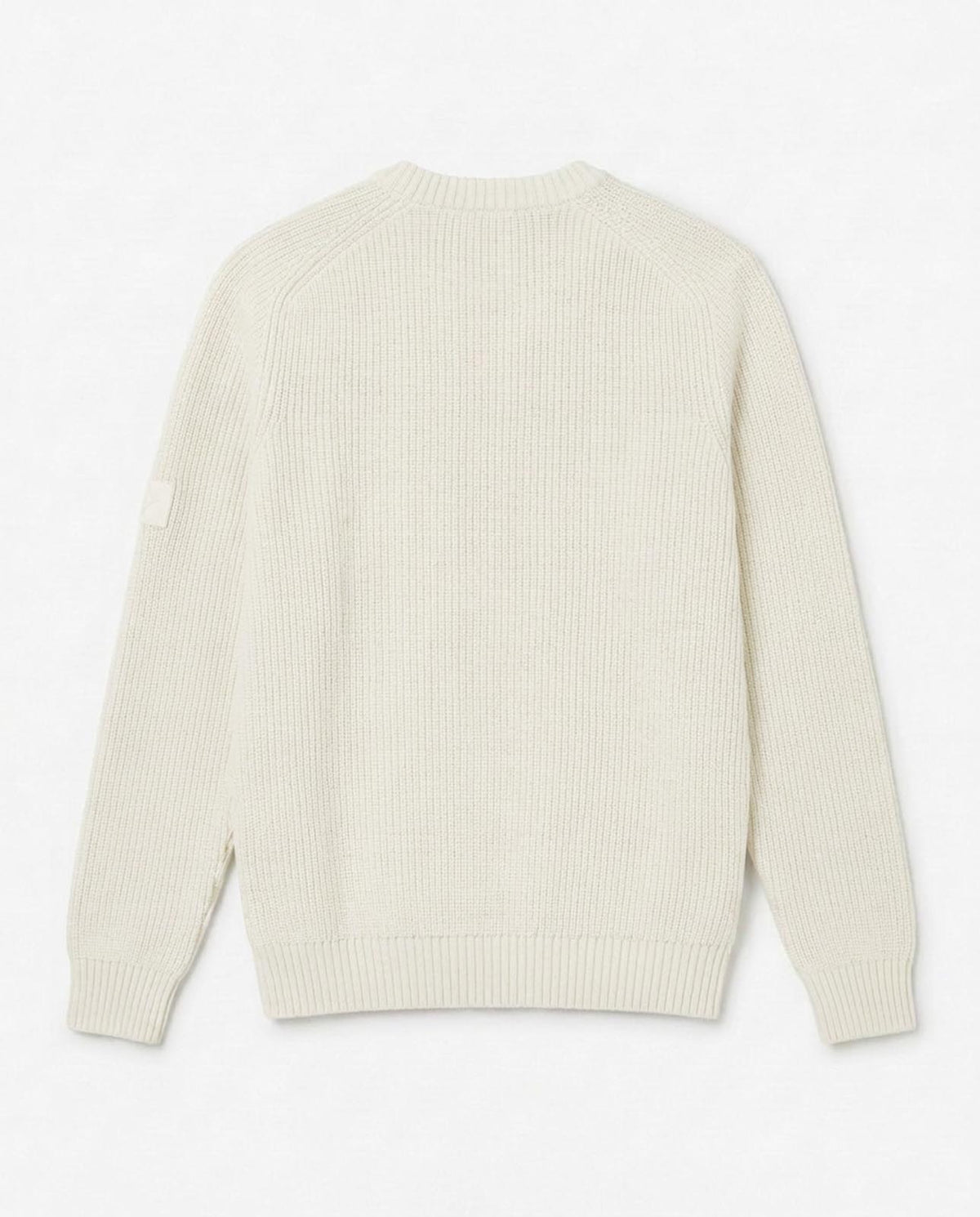 Maglia girocollo manica raglan con patch ricamato