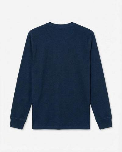 T-shirt manica lunga, logo frontale stampato, collo e polsi a coste