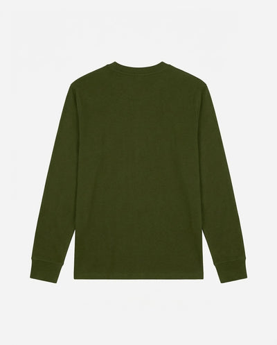 T-shirt manica lunga, logo lato cuore ricamato, collo e polsi a coste