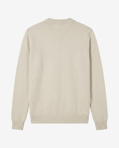 Maglia girocollo con ricamo in tono