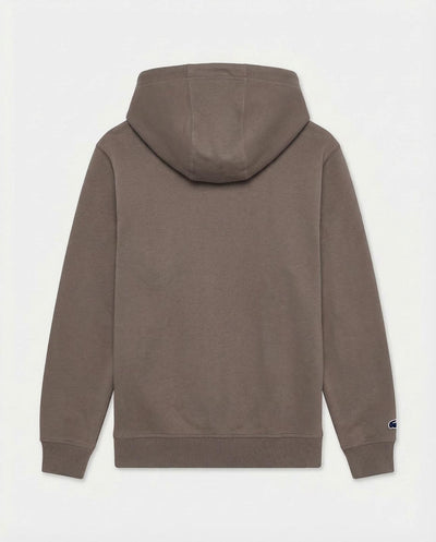 Felpa zip con cappuccio in piquet e tasche con zip