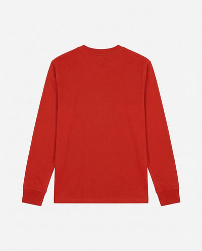 T-shirt manica lunga, logo lato cuore ricamato, collo e polsi a coste