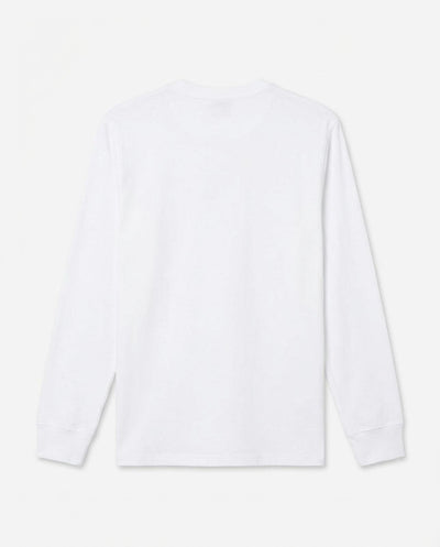 T-shirt manica lunga, logo frontale stampato, collo e polsi a coste