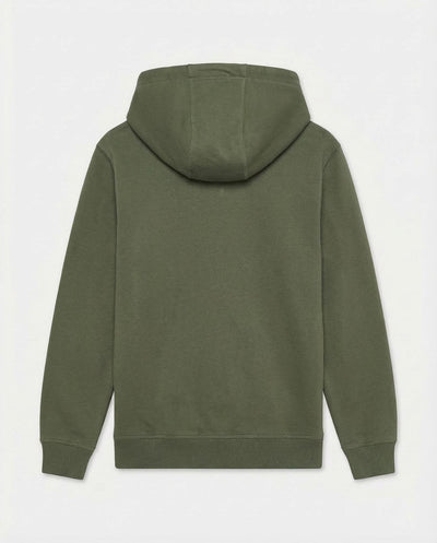 Felpa zip con cappuccio in piquet e tasche con zip