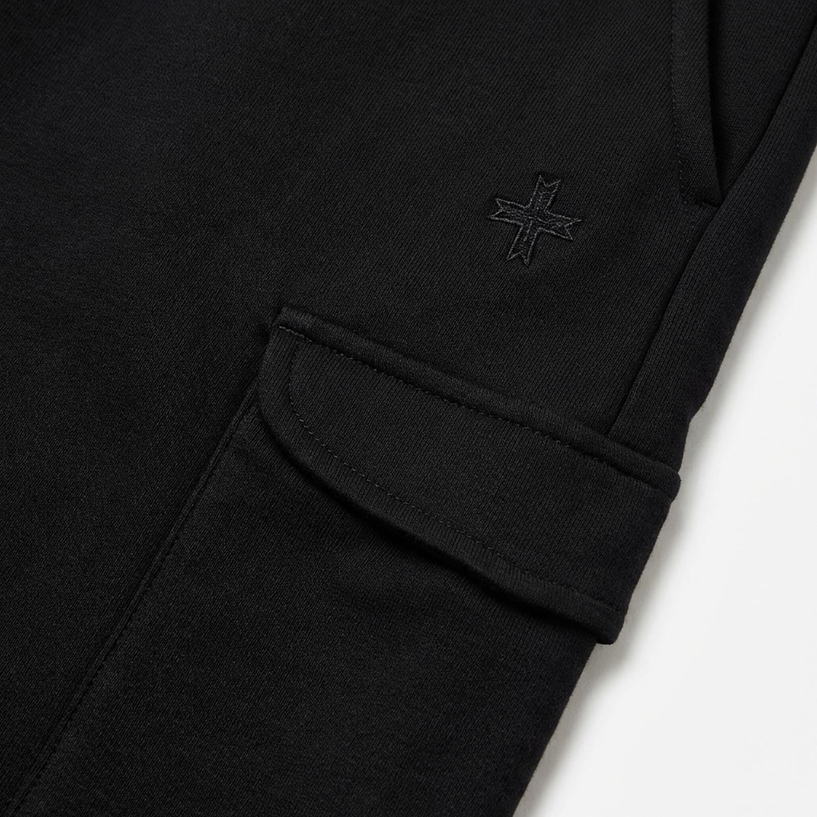 Bermuda in felpa con logo ricamato sul davanti