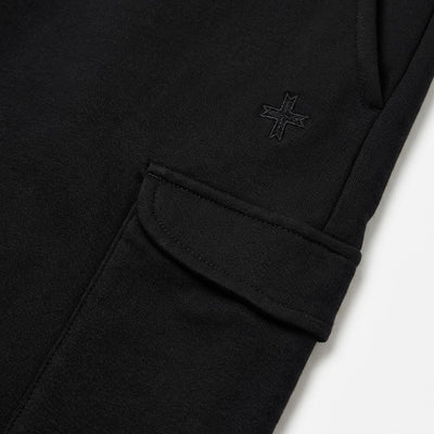 Bermuda in felpa con logo ricamato sul davanti