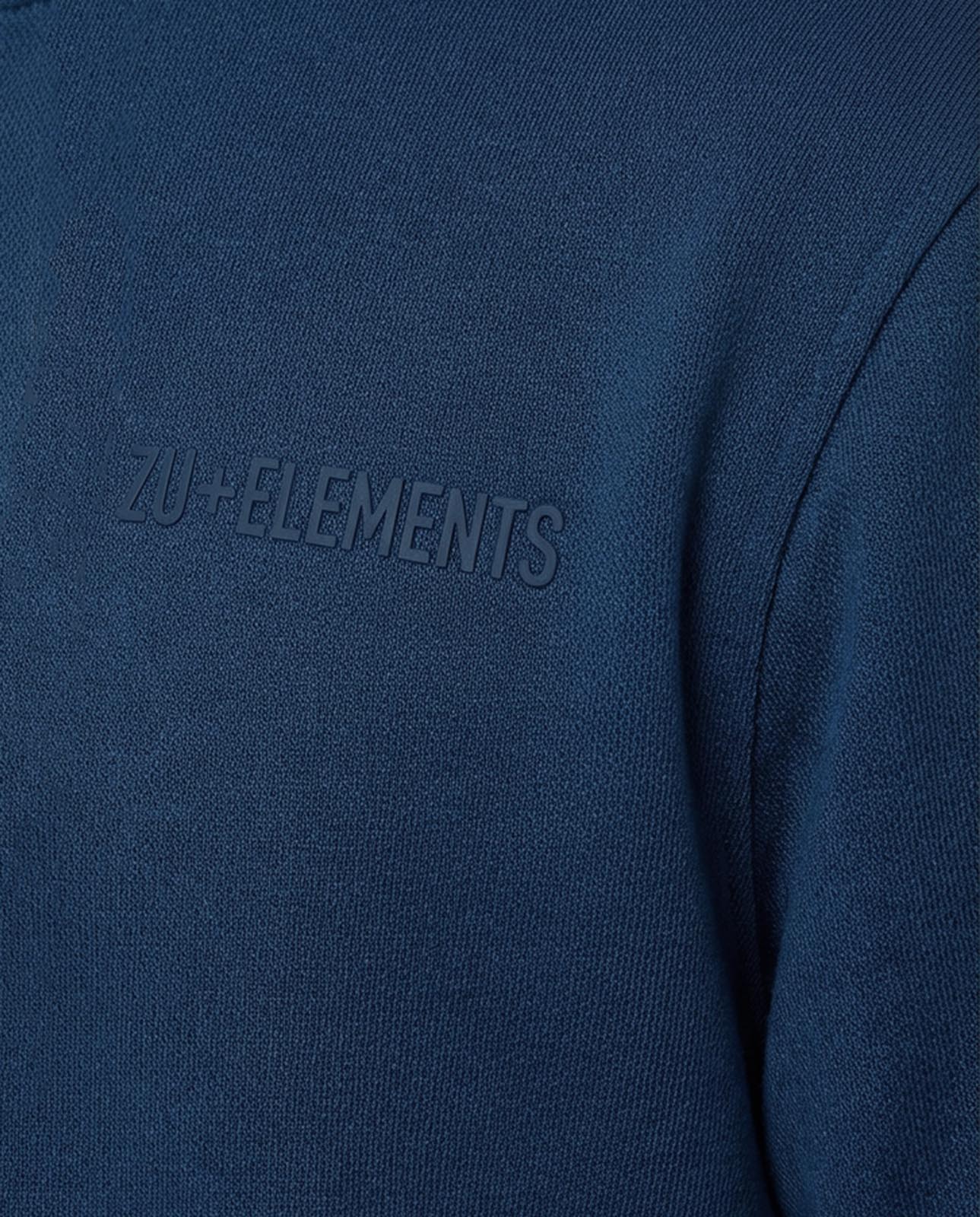 Felpa zip con cappuccio in piquet e tasche con zip