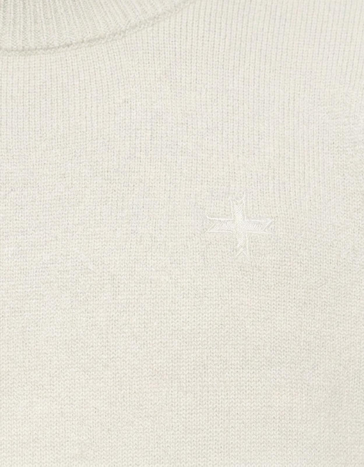 Maglia girocollo con ricamo in tono