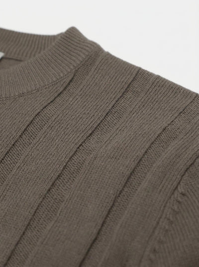 Maglia girocollo a righe in viscosa